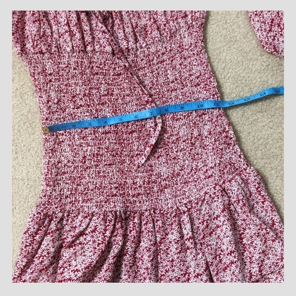 Princess Polly Carrillo Dress Shirred Waist Sheer Long Sleeves Ruffle Skirt Sz 4 - Picture 13 of 16